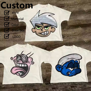 Camisetas estampadas personalizadas de gran tamaño para hombre, camisetas unisex en caja a la venta. - Product Image 1