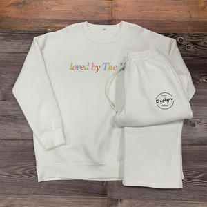 เสื้อสเวตเตอร์แบบสวมหัวของผู้ชายในฤดูใบไม้ร่วงคอตตอน100% หนักทรงหลวมสไตล์พื้นฐานผ้ายืดพิมพ์ลายได้ตามต้องการ - Product Image 1