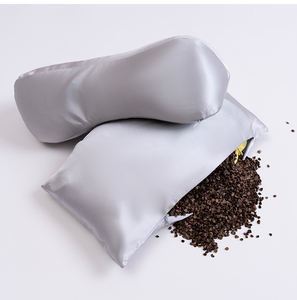 หมอนไหมหม่อนเกรด 6A สีพื้น หมอนรองคอหรูหรา ไส้ใยบัควีท/ใยฝ้าย  พร้อมซับในแบบกำหนดเองได้ - Product Image 2