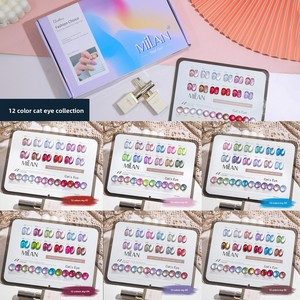 ชุดเจลทาเล็บตาแมวมิลาน นิว 12 สี มูนไลท์ แคทอาย เจลโพลิช เซ็ต สโตรบ แฟลช เจล กันน้ำ แห้งเร็ว แม่เหล็ก แคทอาย เจล สำหรับร้านทำเล็บ - Product Image 2
