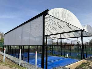 幅広・厚肉鋼鉄フレーム製パデルコート屋根とパデルテニスコート一体型 - Product Image 3