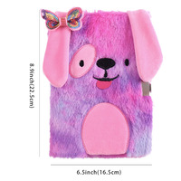 Carnet de notes en peluche personnalisé, mignon, pour filles BTS, avec serrure et clés, reliure spirale, reliure à point de selle