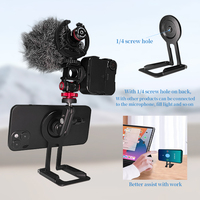 Nouveauté : support de téléphone portable magnétique réglable avec vis 1/4, support de bureau robuste, compatible avec iPhone