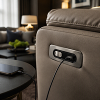 Interrupteur électrique brillant pour fauteuil inclinable avec chargeur USB 5V 2.1A, télécommande rapide pour canapé électrique et fauteuil releveur, expédition rapide