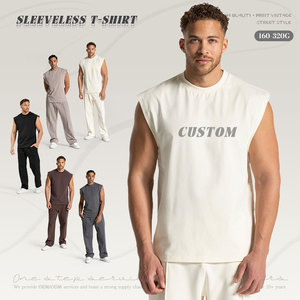 Commercio all'ingrosso di <span class=keywords><strong>cotone</strong></span> 100 personalizzato per esterni in bianco allenamento da <span class=keywords><strong>uomo</strong></span> canotte da palestra estate senza maniche t-shirt da <span class=keywords><strong>uomo</strong></span> gilet da palestra canotta canotta - Product Image 1