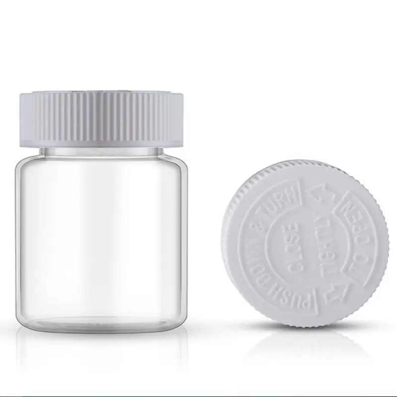 Groothandel Plastic Fles 100Ml 120Ml Transparante Kruik Voor Medicijnen Met Kindveilige Dop 4Oz Snoepfles