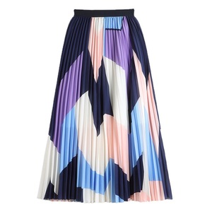 Phụ nữ thanh lịch của phụ nữ xếp li váy phụ nữ cao EO XẾP LI Màu sắc chính tả cổ điển A-line váy - Product Image 4