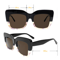 2025 nouvelle Collection luxe pleine jante oeil de chat à la mode surdimensionné concepteur stratification acétate UV400 lunettes de soleil pour les femmes