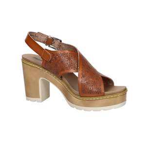 Sandales à talons pour femmes Refresh en cuir, talon de 9 cm, taille 38, style plateforme - Product Image 2