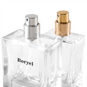 30ml 50ml sang trọng vuông bơm lại thủy tinh vít chai nước hoa container tùy chỉnh rỗng rõ ràng Chai xịt thủy tinh với nắp vàng - Product Image 5