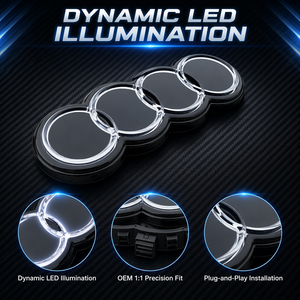 Emblema Posteriore LED Dinamico per Auto, Logo Illuminato 12V Compatibile con Audi A4 A5 <span class=keywords><strong>A6</strong></span> A7 Q5 Q3 - Product Image 2
