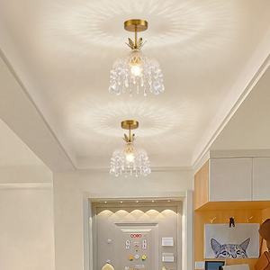 Lustre vintage cristal de taille moyenne blanc chaud pour <span class=keywords><strong>entrée</strong></span> couloir chevet bar installation suspendue petit lustre - Product Image 2