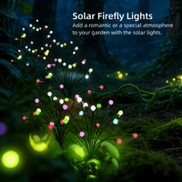 Lumière solaire LED de type luciole, étanche IP65, à bascule soufflée par le vent, pour jardin, allée, patio, éclairage décoratif de vacances