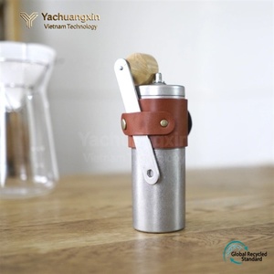Funda para vaso de cuero PU estilo estrella con tejido diagonal, funda para vaso aislante de acero inoxidable, funda para vaso de agua desmontable para exteriores - Product Image 4