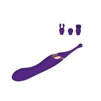 Delove Clitoris Masturbatie Vibrator Massager Tweekoppige Multi-Frequentie Vibratie Pen Seksspeeltjes Voor Vrouwen
