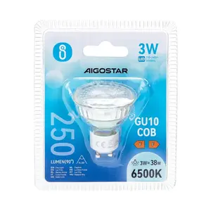 Lampe LED GU10 COB 3W, 220-240V, énergie efficace, lumière vive, idéale pour l'éclairage des ambiances et des accents - Product Image 2