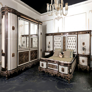 Turkish Design King Size Solid Teak Wood Modern Luxury Bedroom Furniture Hand Carved Customized Size Personalized Color - Product Image 1