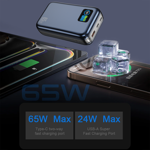 แบตสำรองขายส่งคุณภาพสูง ความจุเยอะ รองรับ OEM PD 65W ชาร์จเร็ว หน้าจอ TFT แบตสำรอง <span class=keywords><strong>Proda</strong></span> 20000mah - Product Image 4