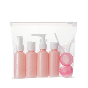 Travel Size Plastic Bottle <b>Set</b> 9 Pieces <b>Spray</b> Cream Lotion Refill Bottles For Cosmetic Toiletries Packaging - Product Image 5