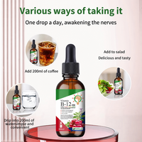 Complément alimentaire liquide à la vitamine B12 500 mcg 60 ml, absorption rapide, booster d'énergie, gouttes de vitamine, compléments à base de plantes