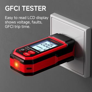 HEDAO NF-824 Hoge Nauwkeurigheid Oplaadbare Schakelkastzoeker LCD Display <span class=keywords><strong>GFCI</strong></span> Stopcontacttester 90-230V AC Elektrische Circuit - Product Image 5