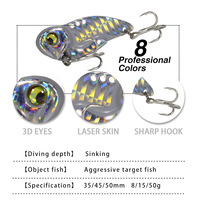 Doudou Vib Dragon Tooth Metal Lure Bait Long Casting Sinking Water Fishing Tool Special Freshwater Bass Pike 15g Sea Freshwater