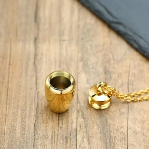 Kalung Liontin Wadah Rantai Baja Tahan Karat untuk Memperingati, Wadah Kecil Tahan Air, Perhiasan Kenang-kenangan untuk Abu, Rambut Hewan Peliharaan - Product Image 3