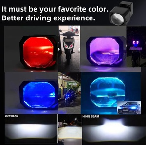 HADUDU เลนส์โปรเจคเตอร์ LED ขนาด 1.5 นิ้ว รุ่นอัพเกรด ไฟสูง/ต่ำ สำหรับไฟหน้ารถยนต์และมอเตอร์ไซค์ พร้อมไฟวงแหวน LED - Product Image 4