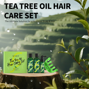 Juego personalizado de cuidado del cabello con aceite de árbol de té, caja de regalo, crecimiento del cabello de <span class=keywords><strong>barba</strong></span>, suavizante, champú de aceite de árbol de té Natural, juego de cuidado del cabello de Romero - Product Image 2