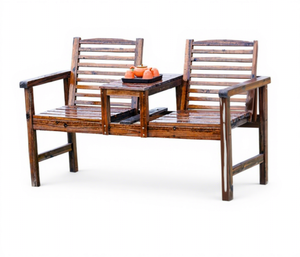 Moderna Sedia da <span class=keywords><strong>Giardino</strong></span> <span class=keywords><strong>in</strong></span> <span class=keywords><strong>Legno</strong></span> a 2 Posti per Esterni - Product Image 1