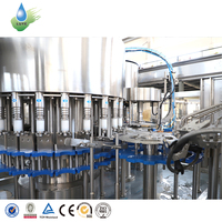 Machine d'embouteillage automatique d'eau minérale 3 en 1, ligne de production rotative de remplissage d'eau potable en bouteilles PET, 4000BPH