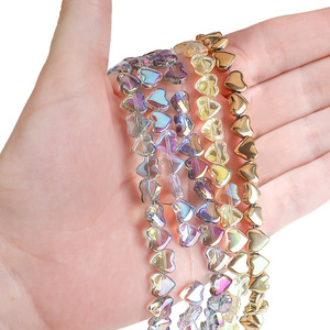 ลูกปัดแก้วสีเมทัลลิค6มม. ลูกปัดแก้วหัวใจพีชเครื่องประดับทำมือ DIY เสื้อผ้าเครื่องประดับ - Product Image 5