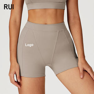 Shorts Deportivos RUIQUWIN para Mujer, de Alta Elasticidad, Spandex/Nailon, Color Sólido, para Gimnasio/Running, Control de Abdomen, Soporte Alto, Yoga, Ecológicos, Sin Costuras - Product Image 1