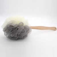 Éponge de bain douce et grande, exfoliante, avec poignée, éponge de bain, loofah, brosse