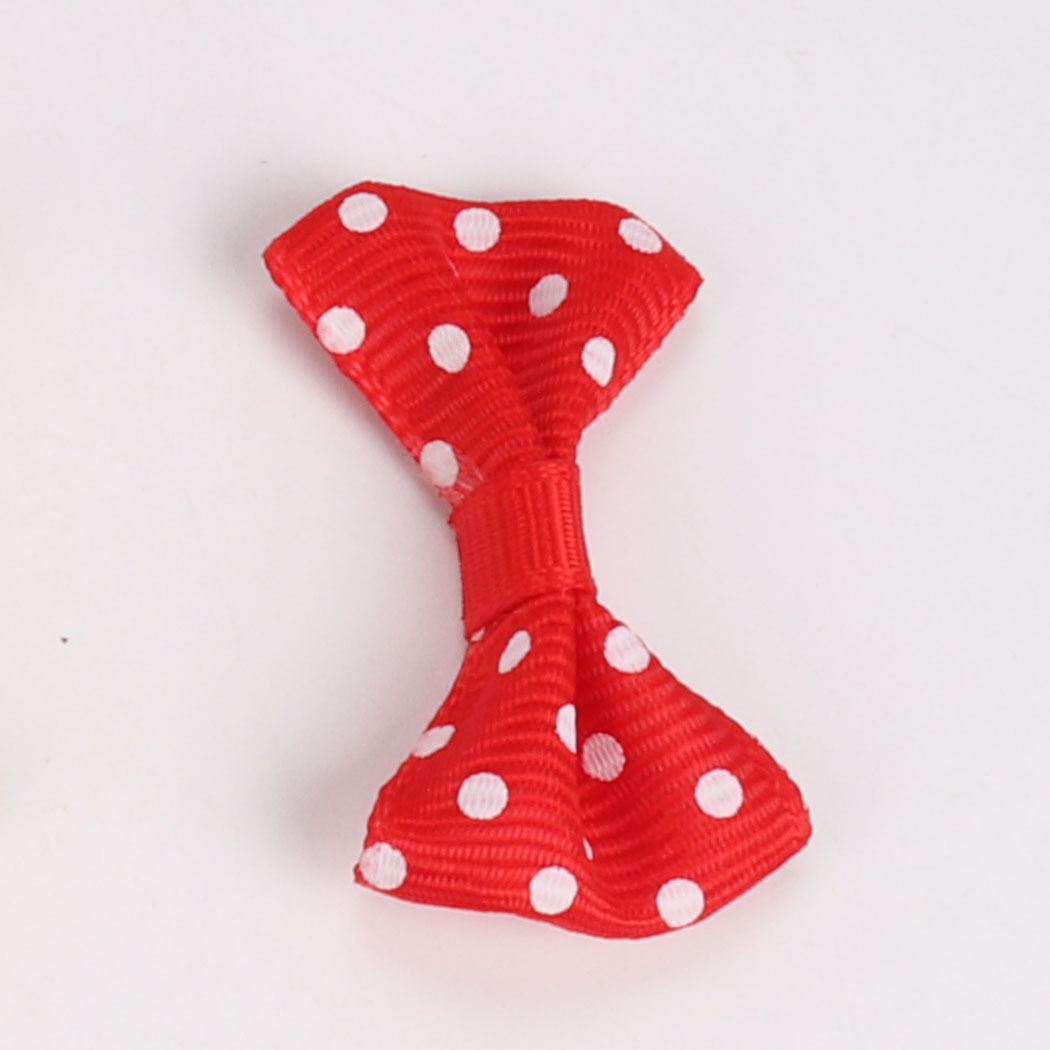 Оптовая продажа простой зажим для волос в горошек для маленьких девочек с бантом