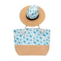 Bolsa de lona estampada para playa, sombrero de paja de Panamá con papel, gran oferta 2021, nueva venta al por mayor, tela de lona de algodón personalizada para mujer