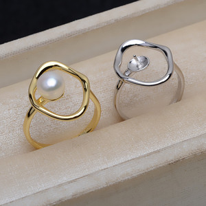 Anneau ouvert en argent S925 fait main, réglable, 7-8 boucles, 3 mm, plaqué or 14 carats, accessoires de bijoux - anneaux de jonction et porte-perles - Product Image 1
