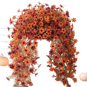Bouquet de fleurs d'eucalyptus artificielles 30cm-100cm, fleurs en soie, panier suspendu extérieur, décoration maison et bureau - Product Image 4