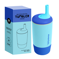 Logo personnalisé Kids 14oz flacon isolé sous vide bouteille d'eau en acier inoxydable avec couvercle de paille étanche conception ODM