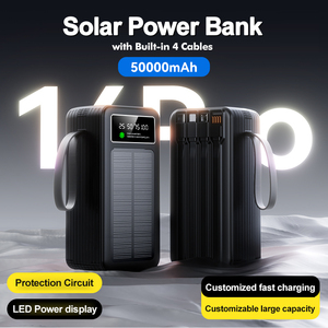 <span class=keywords><strong>Batterie</strong></span> <span class=keywords><strong>solaire</strong></span> portable 50000 mAh étanche, station d'alimentation rechargeable par énergie <span class=keywords><strong>solaire</strong></span> 40000 mAh pour téléphone portable - Product Image 5