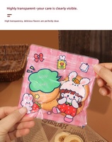Sachets de collation mignons en forme de dessin animé de qualité alimentaire pour enfants, pochettes auto-scellantes (13,5x13,5cm) pour bonbons, riz glutineux, gâteaux flocon de neige