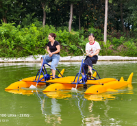 Vélo aquatique flottant en plastique pour deux passagers, idéal pour les jeux en plein air, à vendre