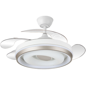 725B Ventilateurs de Plafond Blancs Modernes avec Lumières pour Chambre à Coucher Ventilateur Lampe 40w Led Ventilateurs de Plafond Lumière et Télécommande 3 Couleurs Dimmable - Product Image 1