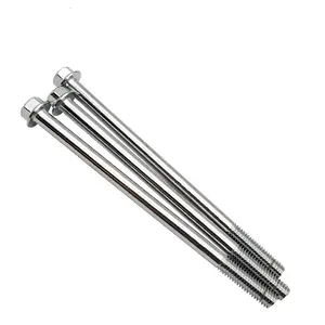Hex Mặt Bích <span class=keywords><strong>Bolt</strong></span> Sử Dụng Cho Xe Máy Động Cơ Vít Đánh Bóng Phía Đầu Bìa Cylinder Head <span class=keywords><strong>Bolt</strong></span> Electrogalvanized Chrome Mạ - Product Image 3