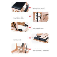 Vente directe d'usine avec équipement de fitness Pilates Reformer de haute qualité, base en bois pour exercices de yoga, poignées, chaise combinée Pilates