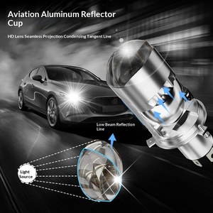 Faros LED para Auto Maidsail U2 Matrix de Doble Lente H4, Integrados para Luz Larga y Corta, 12V 90W 28000 Lúmenes, Ajuste Universal - Product Image 2