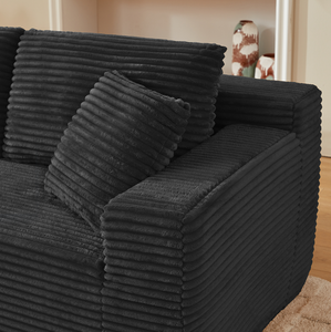 Canapé modulaire en forme de L, style nuage, avec assise profonde, convertible en lit, pour appartement, hôtel, salons, sans assemblage - Product Image 6