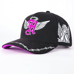 قبعة جلد مدبوغ كلاسيكية عالية الجودة بشعار مطرز مخصص ، 5 ألواح ، حافة منحنية رياضية Gorras os مع شعار - Product Image 5