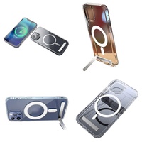 Casing Magnetik Transparan untuk iPhone 16 Pro Max 17 Air 15 14 13 12 11 Plus, Aksesoris Elektronik Anti Benturan