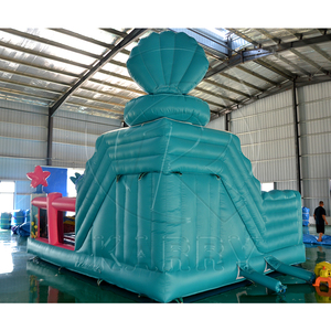 Thiết kế sáng tạo bên thương mại màu hồng Nàng Tiên Cá <span class=keywords><strong>Inflatable</strong></span> nhà trả lại cho trẻ em <span class=keywords><strong>Inflatable</strong></span> Bouncer trượt Nàng Tiên Cá bouncy lâu đài - Product Image 4